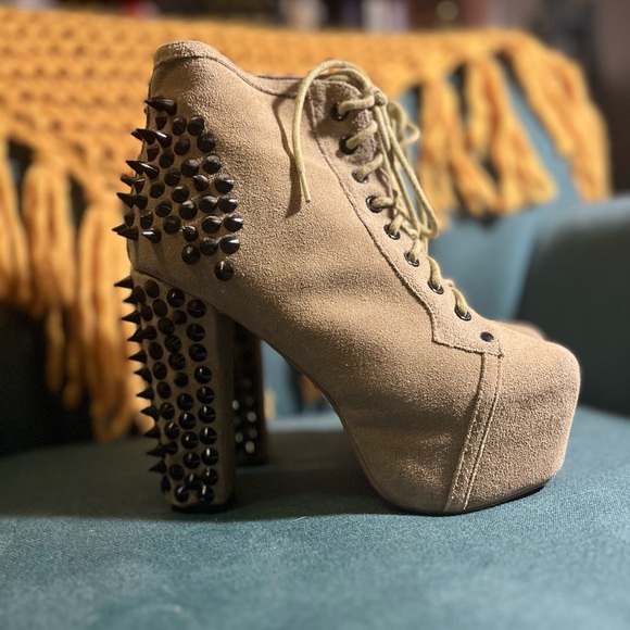 Jeffrey Campbell Lita Spiked Platform Boots - Size 6.5 - Picture 1 of 5